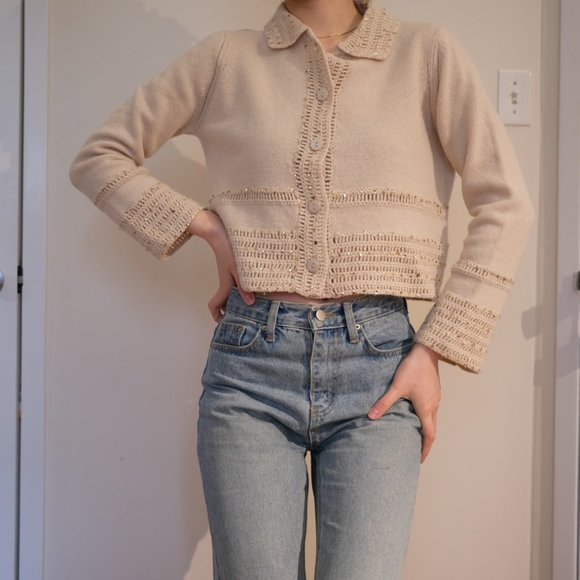 LOVE MOSCHINO Sequin Cropped Cardigan - Picture 11 of 16